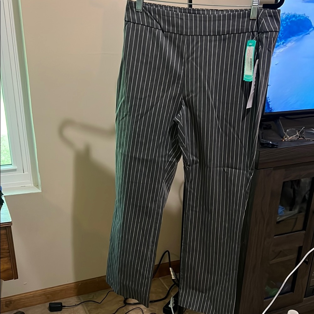 Tribal Black Pinstripe Women's Dress Pants